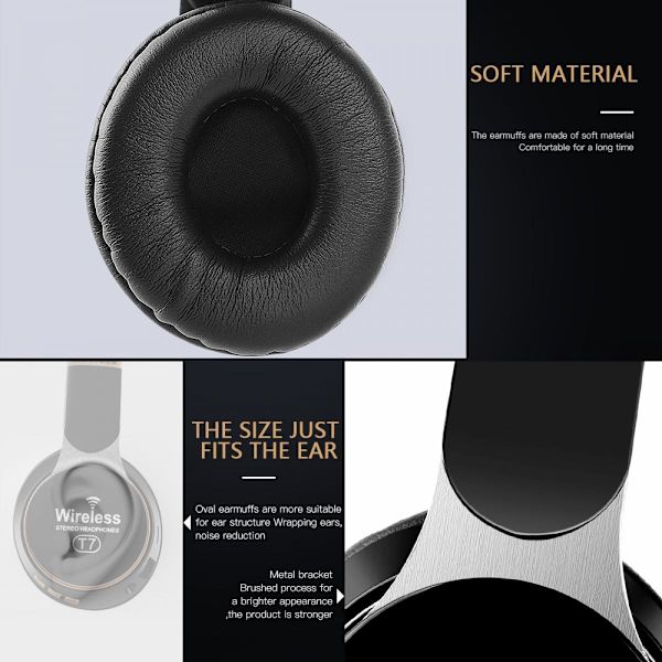 Langattomat kuulokkeet Bluetooth-kuulokkeet kokoontaitettavat stereokuulokkeet pelikuulokkeet mikrofonilla PC-matkapuhelimelle MP3 |