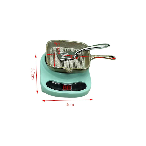 1/12 Skala Dukkehus Miniature Elektrisk Legetøj Restaurant Grøn