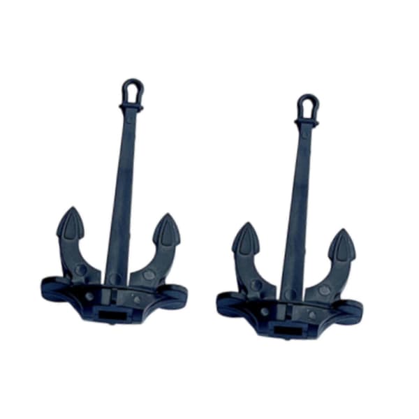 2x RC-veneankkurit Mini Hall -ankkurit Simulaatio Merenkulku Mallikomponentit 2.3cmx4.1cm