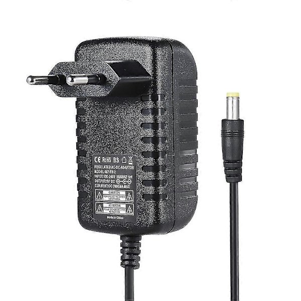 9V 2A Strömförsörjningsadapter för Gitarrbas Effekt 100~240V Ingång EU Plug