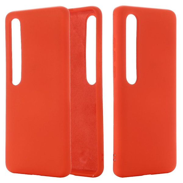 Punainen ainutlaatuinen nestemäinen silikonikuori Xiaomi Mi 10 / Mi 10 Pro -puhelimellesi