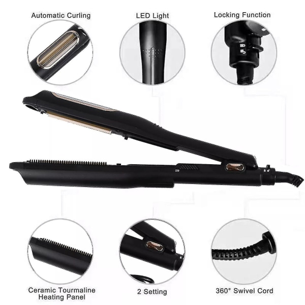 Automatisk Crimping Hair Strykjärn Roterande Corn Hair Curler Crimper Professional
