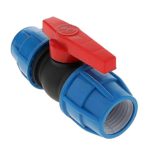 Slangekuleventilkobling, 20 mm rett rør-adapterfitting i plast 40mm Plastic Core