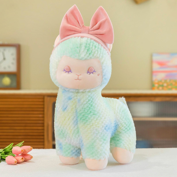 Kawaii Alpaca Plyschleksak Tecknad Plyschleksak Kudde Mjuk Bekväm Hudvänlig Plyschdocka För Vuxna Barn Pojkar Och Flickor Pink 25cm