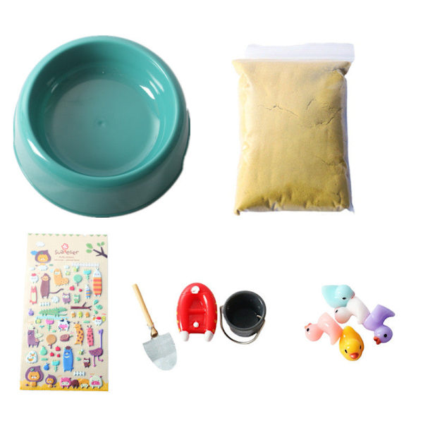 Pienoiskaluste lelu nukkekoti DIY koristelutarvikkeet mini simulointi aaltoallas Wave Pool sand (green)