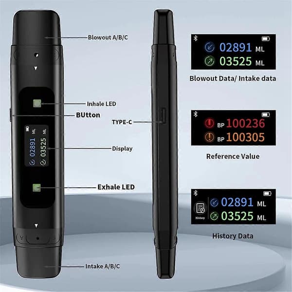 Spirometri Bluetooth Matkapuhelimen Datan Tallennus Vastusvaihde