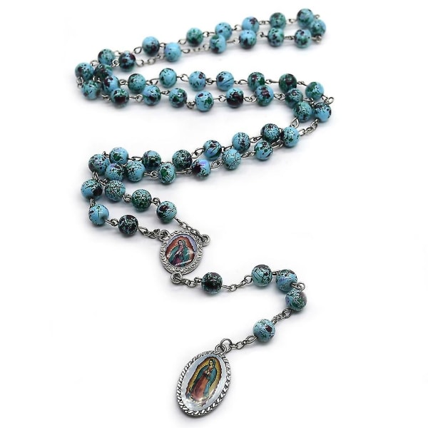 Rosenkranshalsband Katolskt halsband Our Lady Of Guadalupe Heliga hänge nyckelbenet