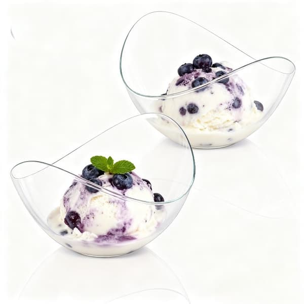 12 stk. transparente mousse-kakekopper, dessertskåler 12pcs