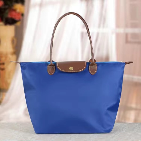 Nya Longchamp Le Pliage väskor för kvinnor ZX kungblå 2 kungblå kungblå kungsblå M