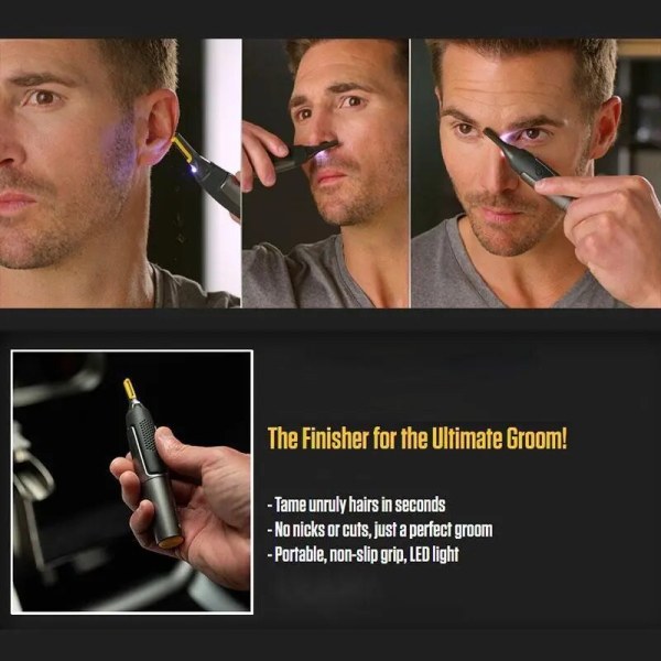 Ultratunn precisionstrimmer elektrisk näshårstrimmer Mini portabel örontrimmer för män näshårrakapparat Vattentät Säker rengöring USB charging model