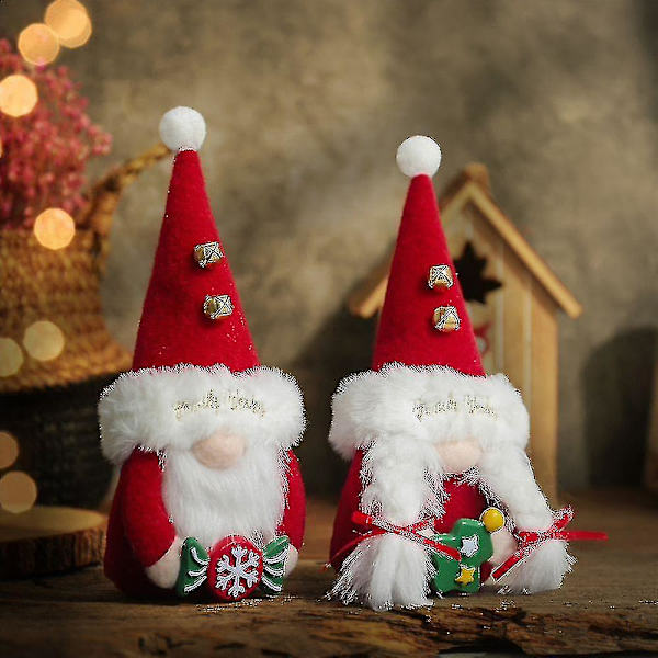 Rottefigur Gnom Nisse Rotter N Tomte Hjem Rotte. (rød) (2 stk)