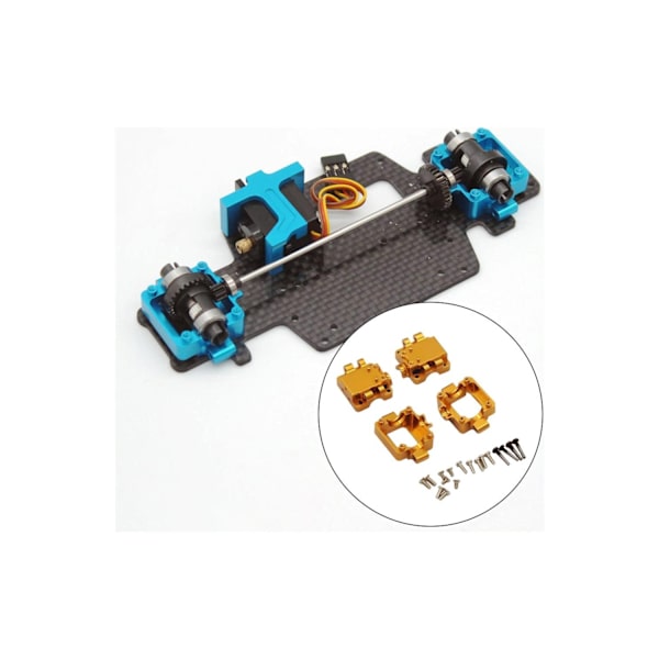 Aluminiumlegering RC Bil Växellåda Set Metall Växellåda för Wltoys 1/28 K969 K989 P929 RC Bil Uppgraderingsdelar Tillbehör - Guld Grey