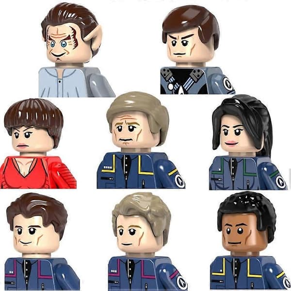 8 st Star Trek Enterprise Spock Figur Mini Man Blocks - Blocks - 4pcs Dr Who