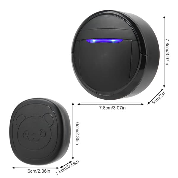{YM}Wireless Waterproof Dog Doorbell with Touch Button 2 Transmitters 1 Receiver EU