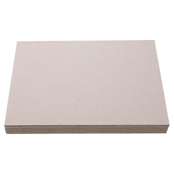 Tykt spånplade ark, håndlavet modelplade, bogbinderi spånplade, lysegrå 29,7X21X0,2Cm 10 stk Light Grey 29.7X21X0.2CM
