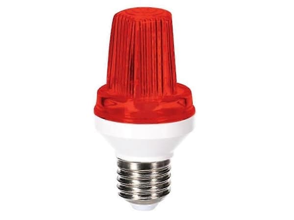 Mini LED Strobepære - E27 Sokkel - 3 W - Rød