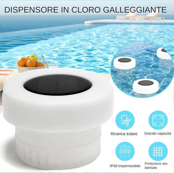 Solar LED Klorflyter, Flytende Klordispensere