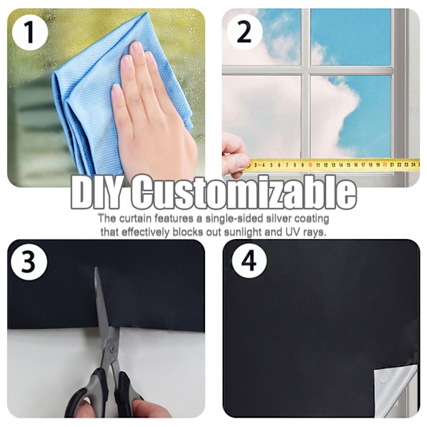 INF DIY mørklægningsgardin Sort