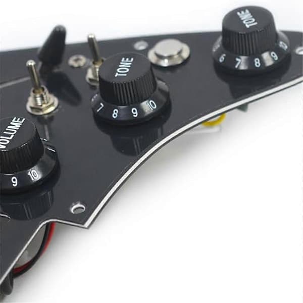 Vit 3-lagers elgitarr Humbucker Vänsterhänt Plektrumskydd Pickup White