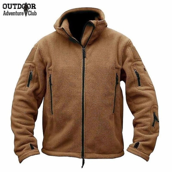 Tactical Jacket Combat Jacket Militärfleece Outdoor Sports Vandring Polar Jacka Gray 4XL