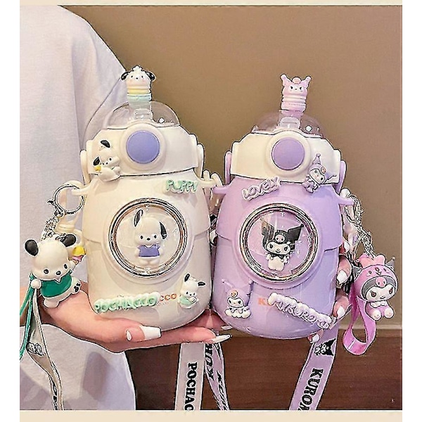 Thermos Outdoor Sanrio Cinnamoroll Vakuumisolert Vannflaske i Rustfritt Stål For Kald & Varm Kaffekopp (LGL) Kuromi