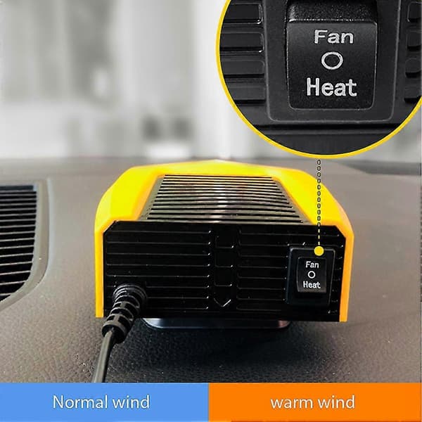 12V/24V Vindusdefroster Rask Oppvarming Multifunksjonell Bilvarmevifte Red 12V