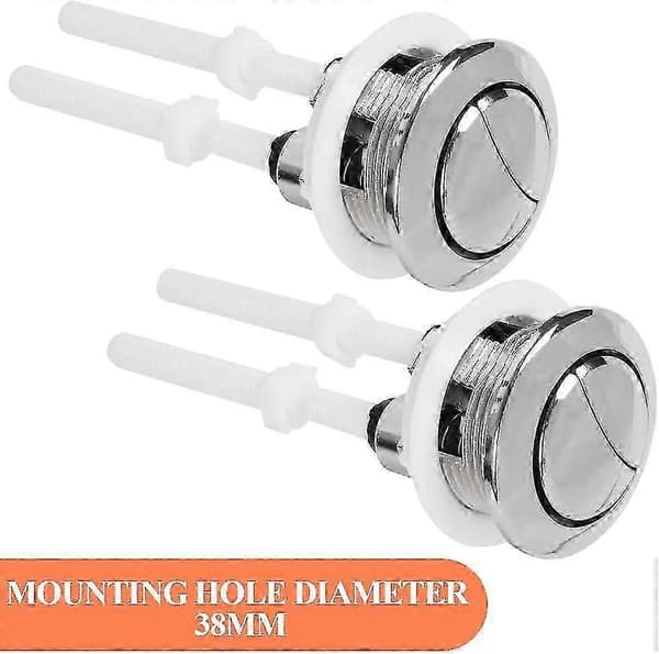 2-pack Dubbelspolningsknappar 38mm Universell för Väggmonterad Cistern