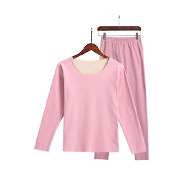 2st Thermal Underwear Set Winter Warm Long Johns Andas Toppar Byxor För Kvinnor Män Women Pink L