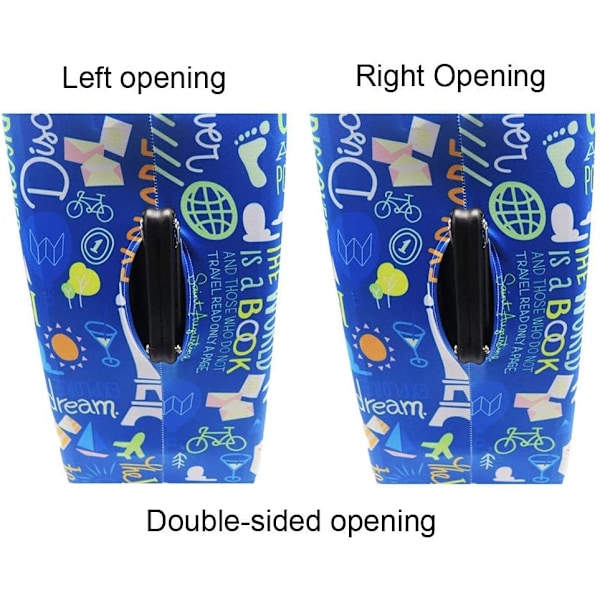 Elastiskt Resväskeskydd Bagageskydd Passar 19''-32'' Resväskor Blå Graffiti Blue Graffiti M