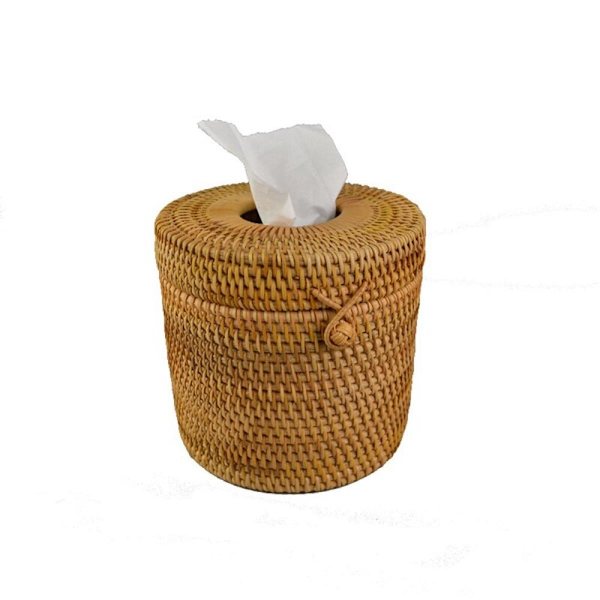 Rund Rotting Kartong Rotting Rullehållare Toalettpapperslock Dispenser för Badrum, Hem, Hotell och Kontor | pappersbox