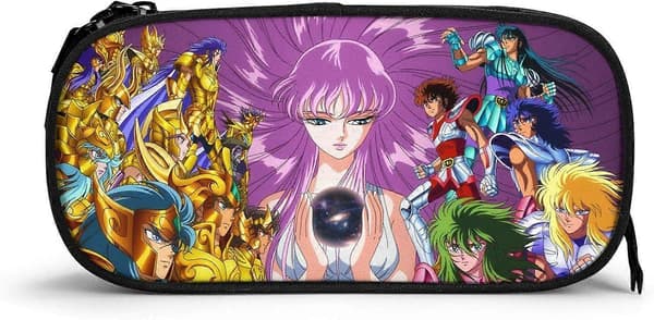 f1648 Saint Seiya Pennfodral för Brädspel - Kompakt Förvaring för Tärningar, Pennor, Resultatkort (Resevänlig) u1648