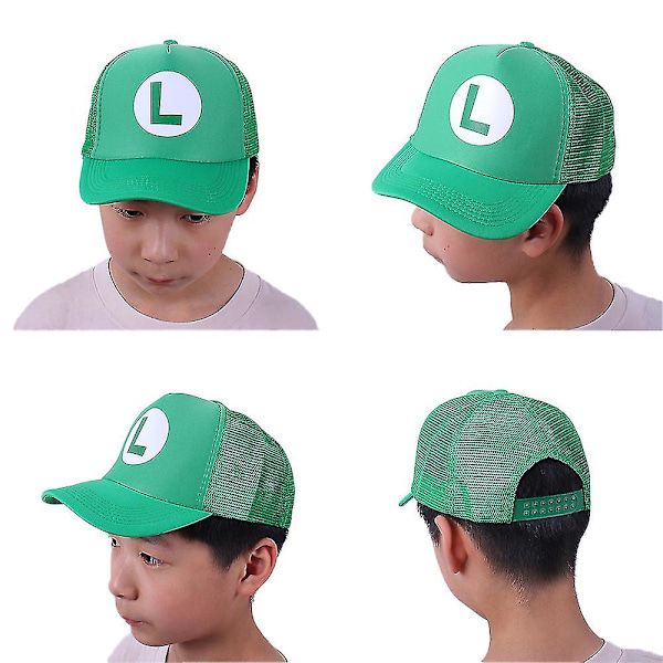 Super Mario Brothers Keps Barn Pojkar Flickor Resa Utomhus Justerbar Andningsbar Mesh Solhatt Present
