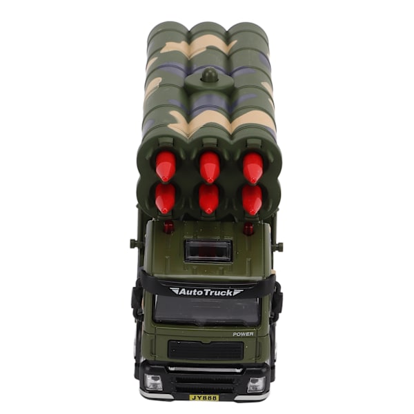 1/50 Militært Missilkøretøj Model Legering Træk Tilbage Raketbil Legetøj med Lyd og Lys til Børn 0.7