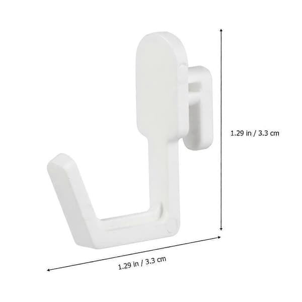 24 stk. Pegboard kroge Pegboard J-formede kroge Peg Display krog Pegboard tilbehør White 3.30X3.30X1.00CM