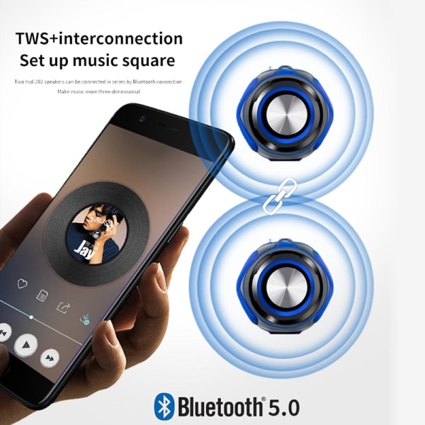 Trådlös Bluetooth högtalare Bärbar utomhuskolumn PC Dator Pod Music Center Radio | Bärbar högtalare (blå)