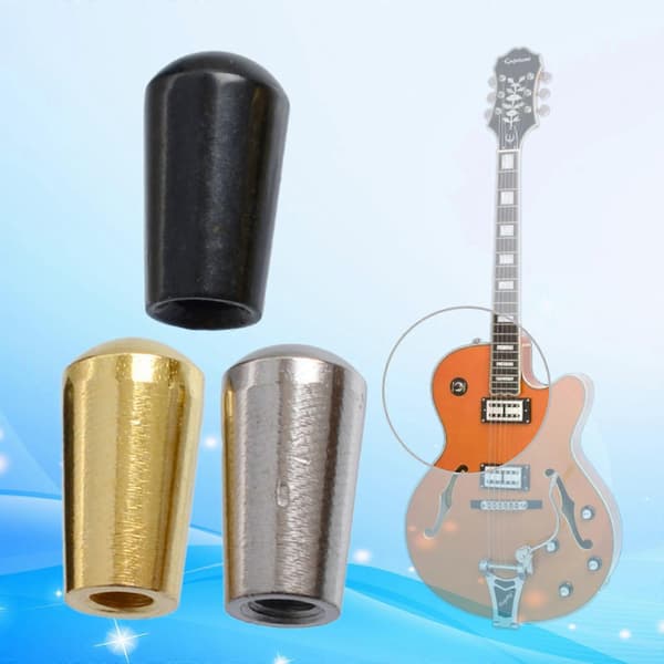 3 st Metallgitarr 3-vägs vippströmbrytare vred spetslock reservdel för elgitarr pickup väljare strömbrytare silver Golden