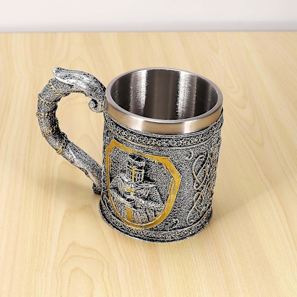 Middelaldersk Templar Crusader Knight Krus Rustning Ridder Av Korset Ølseidel Tankard Kaffe Cu