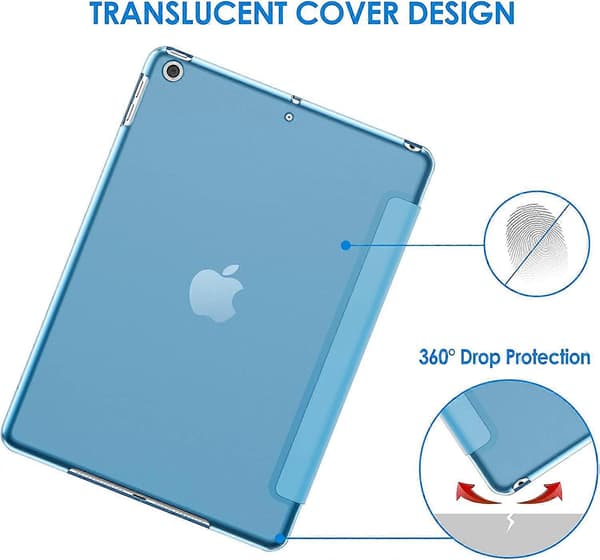 Fodral för iPad (9,7-tum, 2018/2017 modell, 6:e/5:e generationen), Smart Cover Auto Wake/Sleep Blue