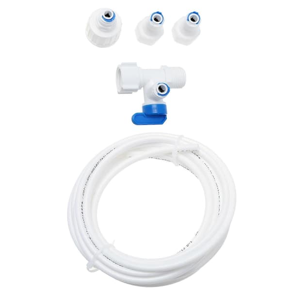 1 Set Ismaskin Vattenrör Vattenledning Anslutningskit Användbart Ismaskin Installationskit White 6.2x2.5cm