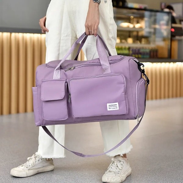 Resväska bagage handväska dam axelväska stor kapacitet märke vattentät nylon sport fitness väska dam crossbody väska Blue