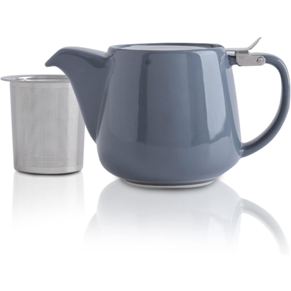 Posliininen teepannu SLS-kannella ja irrotettavalla hauduttimella, 550 ml/18,6 oz keraaminen kanto-teepannu kukka- ja irtoteelle