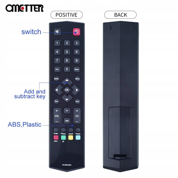 Ersättningsfjärrkontroll UniversalKompatibel med TCL RC260J TV-fjärrkontroll