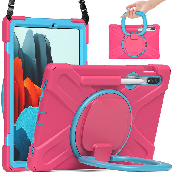 För Samsung Galaxy Tab S7 Plus Fe Fodral Magnetiskt Ställ Skydd med Pennhållare För Galaxy Tab S6 Lite Tab A 10.1 A 8 A7 10.4 Fodral Red Tab A7 T500 505 507