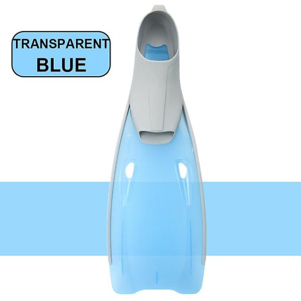Simfenor för simträning | Simfenor vuxna | Snorkelutrustning | Långa simfenor Transparent Blue M