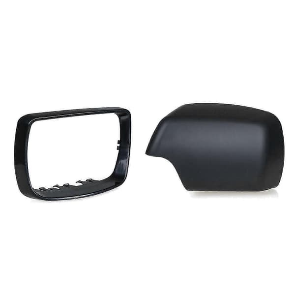 for - E53 X5 2000 2001 2002 2003 2004 2005 2006 Venstre Førerside Sidespeildeksel + Trim Black