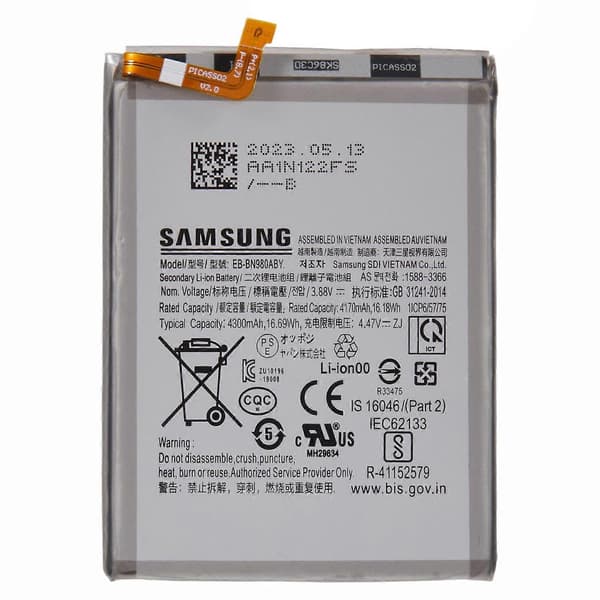 Til Samsung Galaxy Note20 Note20 5G 3.88V 4170mAh Genopladeligt Li-Polymer Batteri Samlingsdel (Enc