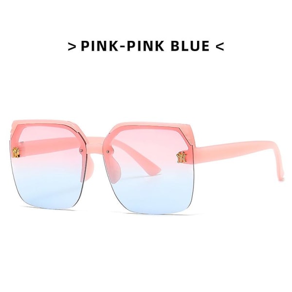 Fashion Square Half Frame Ins Style Glasögon Gradual Change Ocean Piece Stora Ram Solglasögon Pink Pink Blue