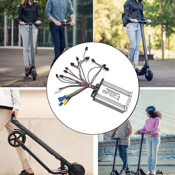 Elektrisk scooter 36V-60V 25A controller 36V 48V 52V 60V intelligent børsteløs controller 6 rør Uni Silver