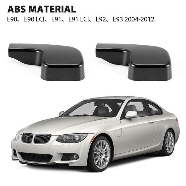 Erstatningsvindusviskerarmdeksler og -hetter Kompatibel med Models 3 E90 E91 E92 - Delenummer 61617138990 black