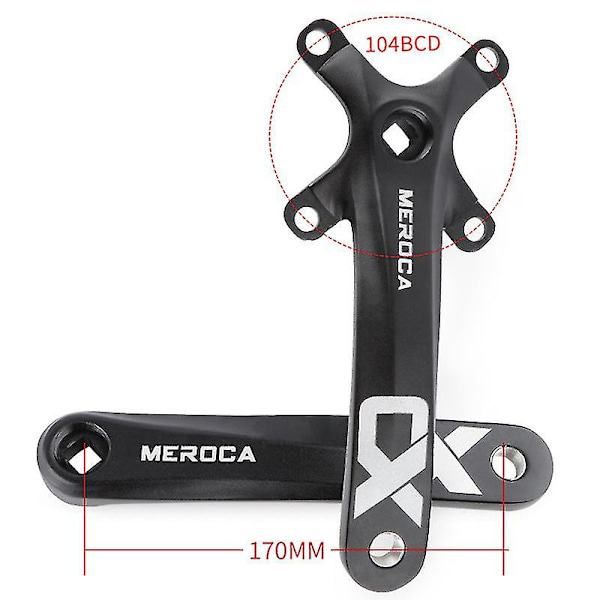 Mtb Cykel Kranksæt 30t-42t 104bcd Smal Bred Firkantet Hul Enkelt Tandhjul Krank